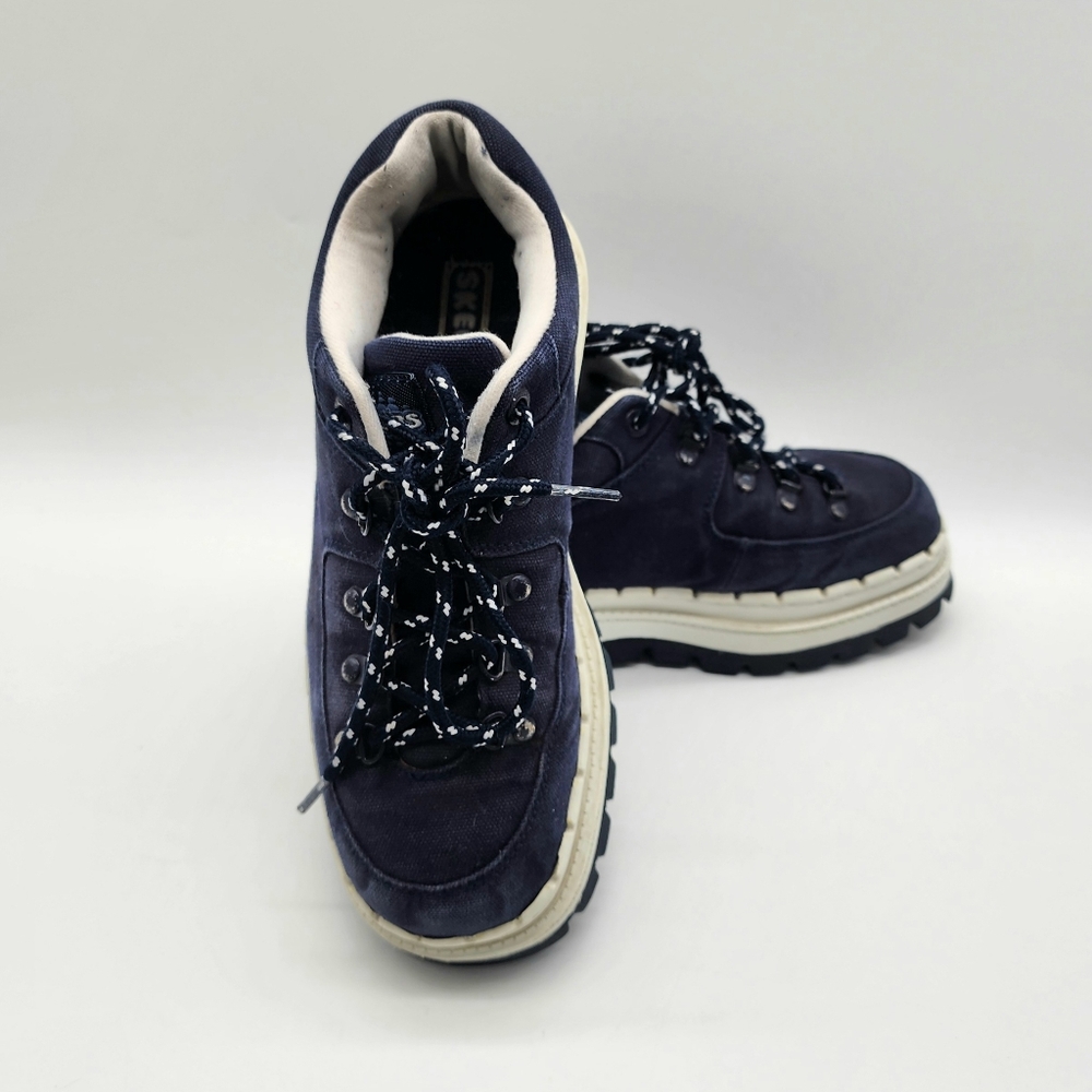 Skechers Navy Blue Jammers Chunky Platforms